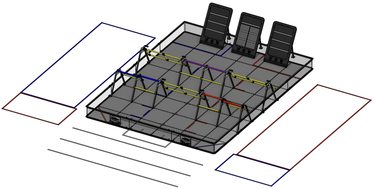 A isometric view of the modified CRI field in CAD